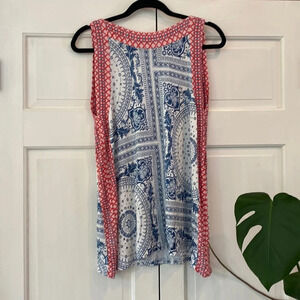 Rose & Olive Summer Patriotic USA Tank Bandana Print Red White and Blue July 4th